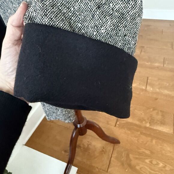 Vintage Pendleton 100% Wool Overcoat –Women Size 14 Black White Tweed USA 1970's - Picture 10 of 16